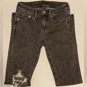 AEO Ne(x)t Level AirFlex Stacked Skinny Jean, size 28x28, color Washed Black